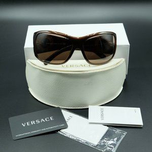 VERSACE Sunglasses 4133B 724 73 Brown Frame Lens Made in Italy